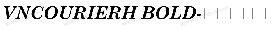 VNCourierH Bold字体转换